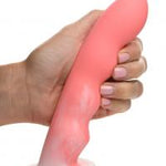 Simply Sweet Wavy Silicone Dildo Pink/white