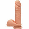 The D Perfect D 7 W/BALLS Vanilla Dildo