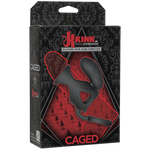 Kink Caged Silicone Cock Cage Vibrating Black