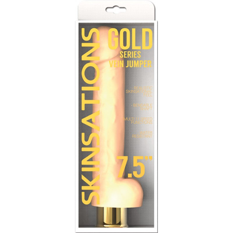 Skinsations Gold Series V Jumper 7.5 Vibrating Dildo