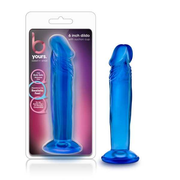 6 inches Dildo With Suction Cup Blue