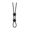 Stay Hard Silicone Double Loop Cock Ring Black