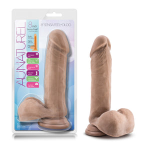 Au Naturel 8 inches Sensa Feel Dildo Brown