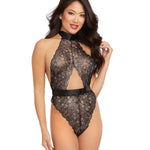 Teddy Metallic Black O/S Lingerie