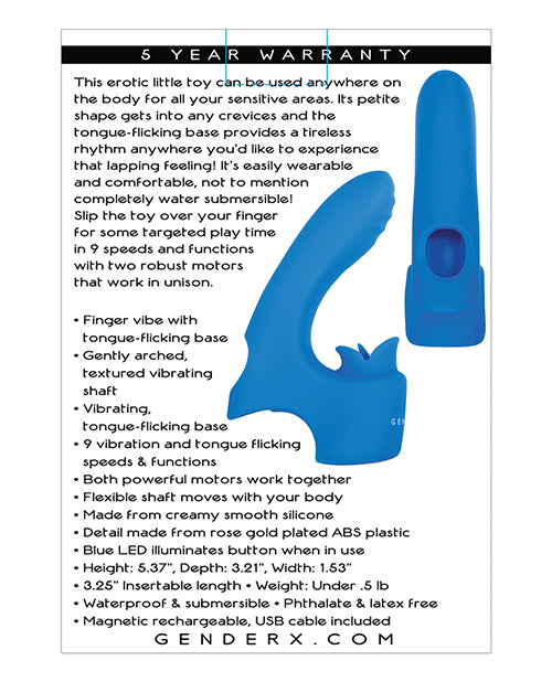 Flick It Tongue Blue Vibrator.