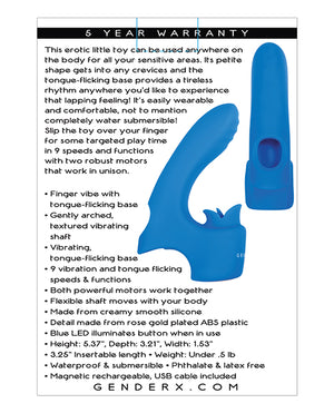 Flick It Tongue Blue Vibrator.