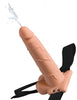 Simplee Fetish 7.5 in Hollow Squirting Strap-on with Balls Flesh