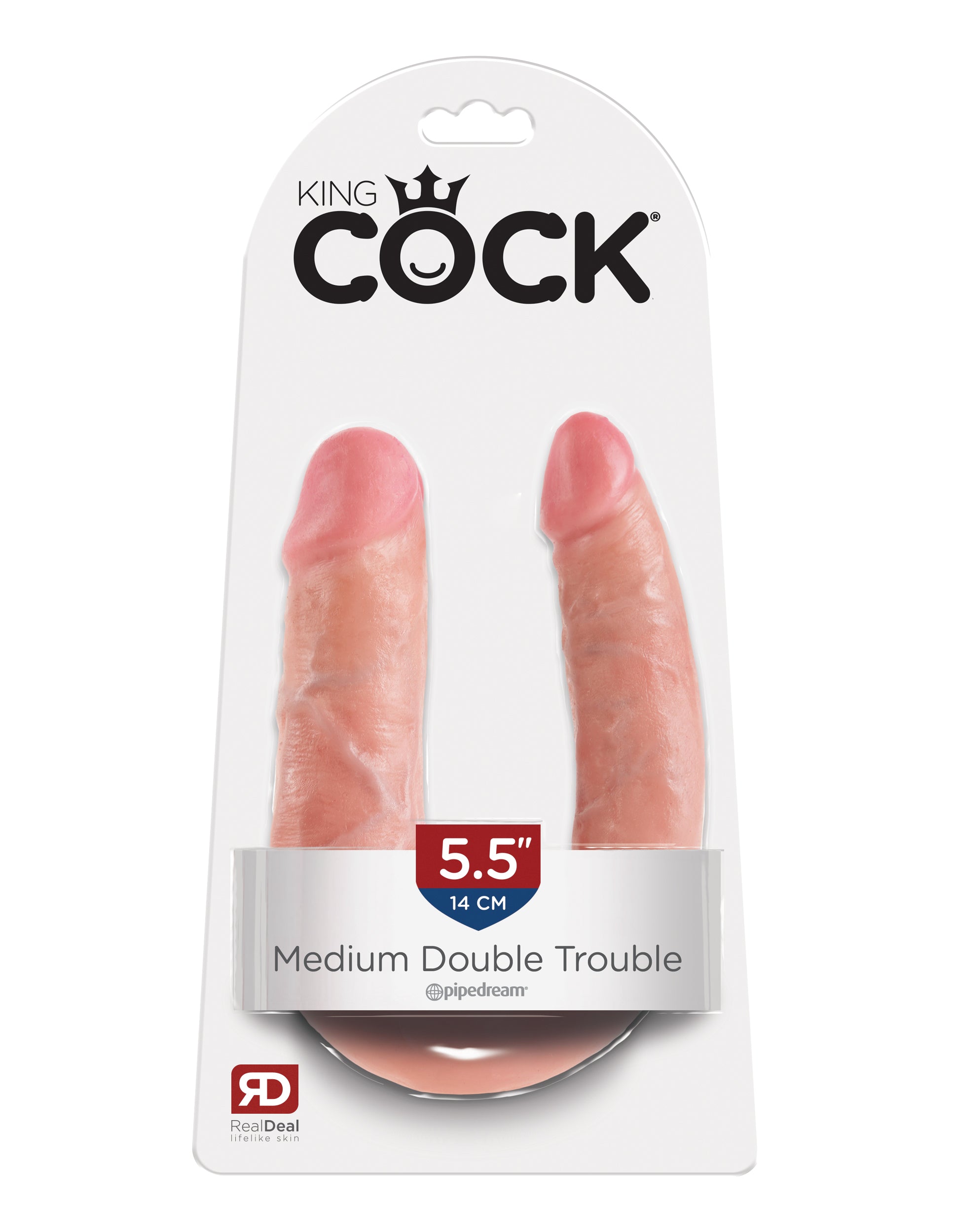 King Cock Double Trouble Medium Flesh