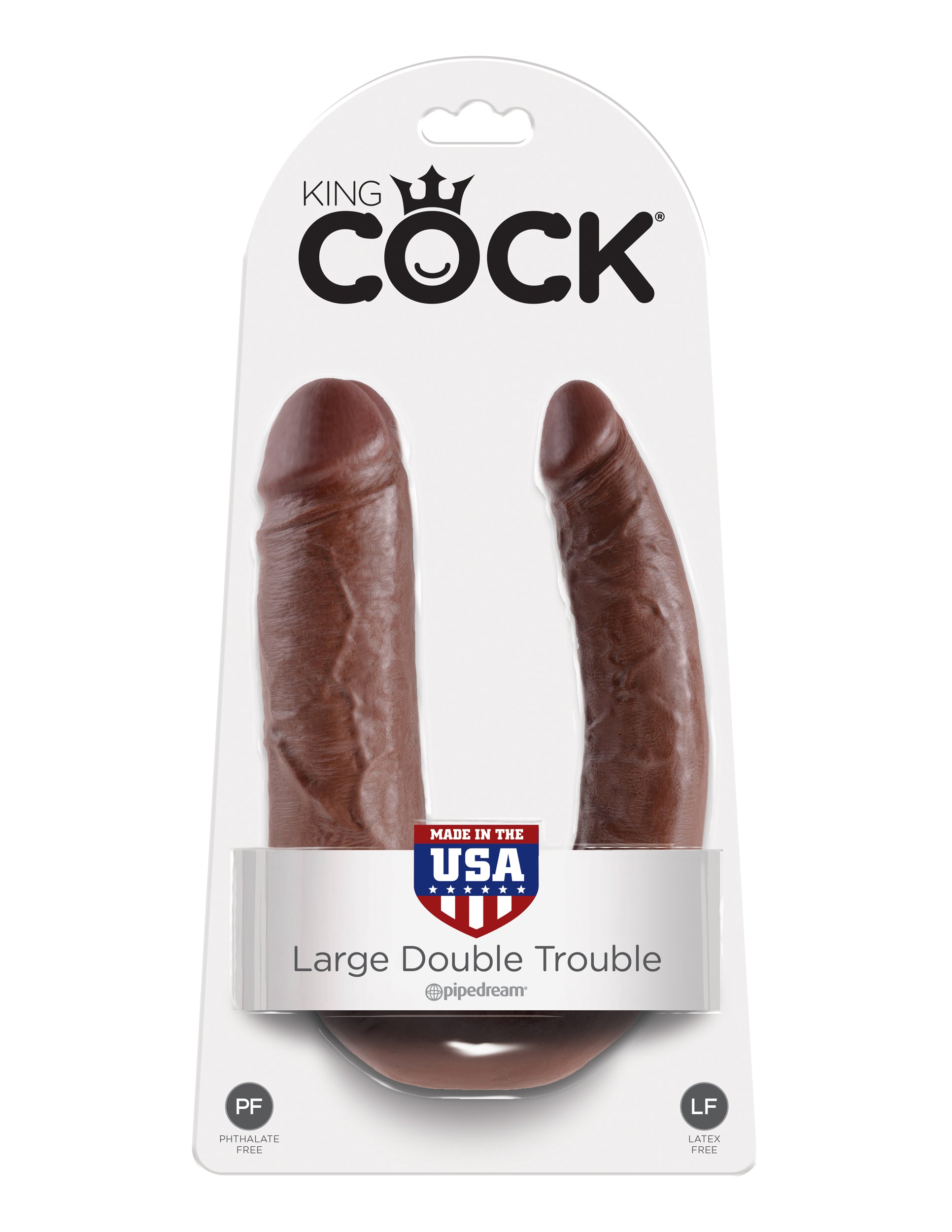 King Cock Large Double Trouble Brown