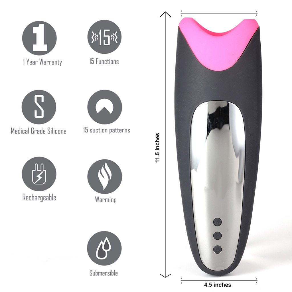 Piper Rechargeable Multi Function Masturbator with Suction